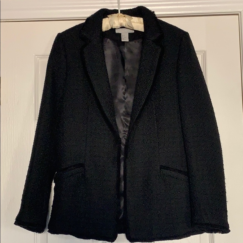 Texture Weave H&M Black Blazer